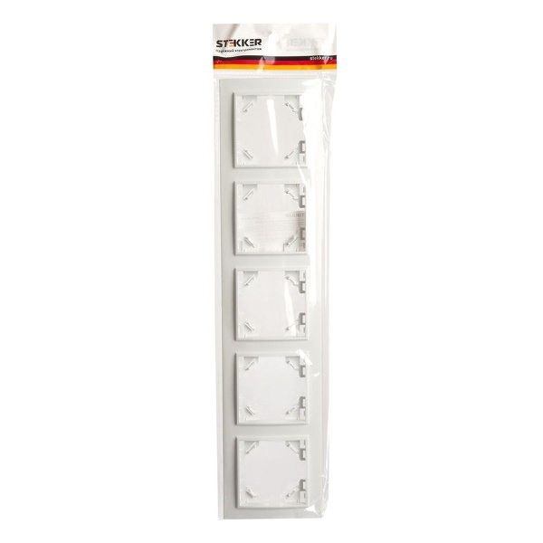 Рамка 5-постовая Stekker Эрна белый PFR00-9005-01 39620