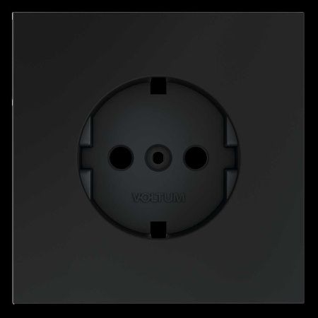 Накладка для розетки с заземлением S70 (графит) Voltum VLS000607