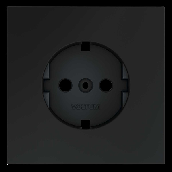 Накладка для розетки с заземлением S70 (графит) Voltum VLS000607