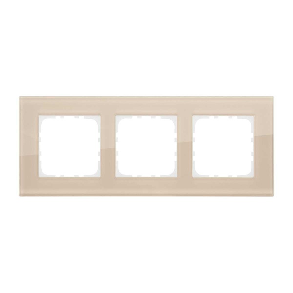 Рамка 3-постовая, натуральное стекло LK Studio (шампань) LK80, 844316-1
