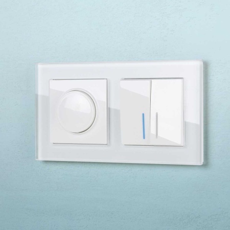 Выключатель Werkel двухклавишный проходной с подсветкой белый W1122101 4690389155222