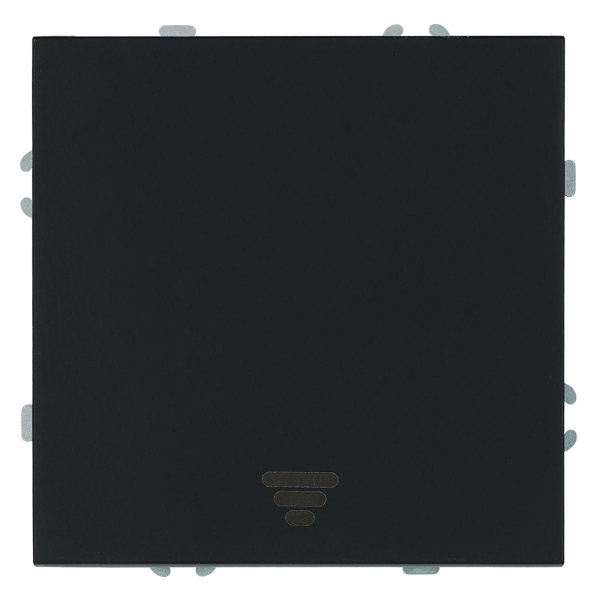 Выключатель 1-клавишный самовозвратный (механизм), Stekker, 250В, 10А Эмили, RSW10-5112-05, черный уголь, soft touch 50326