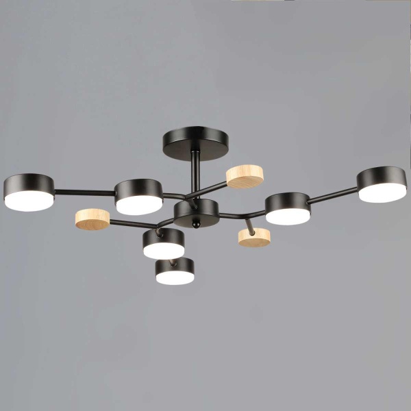 Люстра Reluce 03860-0.3-06 BK+WOOD GX53