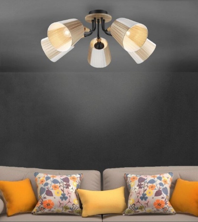 Потолочная люстра Seven Fires Vilmos WD3583/5C-BK-BG