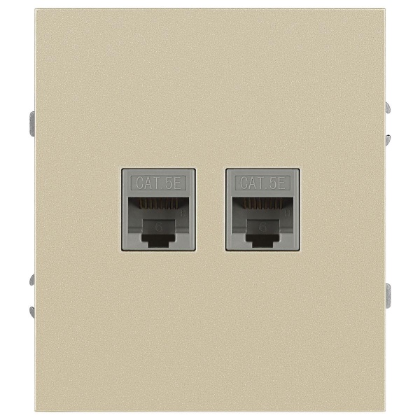 Розетка ЭРА Arktik 16-3108-04 информационная двойная 2XRJ45 шампань Б0070487
