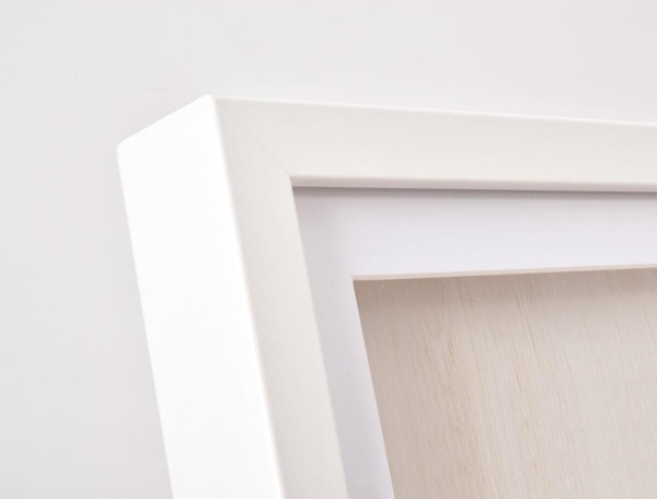 Фоторамка Innova PI09908 Ф/рамка 25*25cm Shadow Box White (окно 21*21см), белый, МДФ (6/216) Б0046304