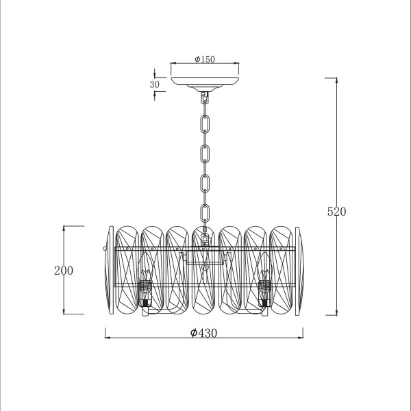 Подвесная люстра Escada Arabana 2114/6S Gold