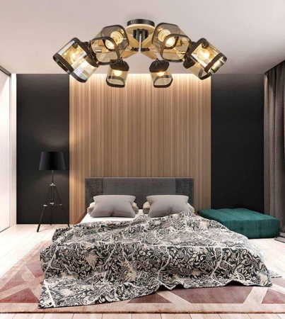 Потолочная люстра Seven Fires Kaleri WD3506/8C-BK-AM