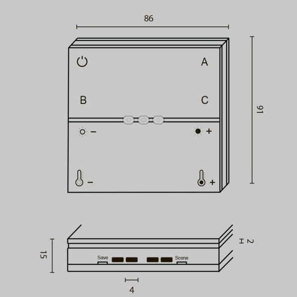 Беспроводная панель управления Maytoni Lighting control Zigbee DRC035-Z-8-B