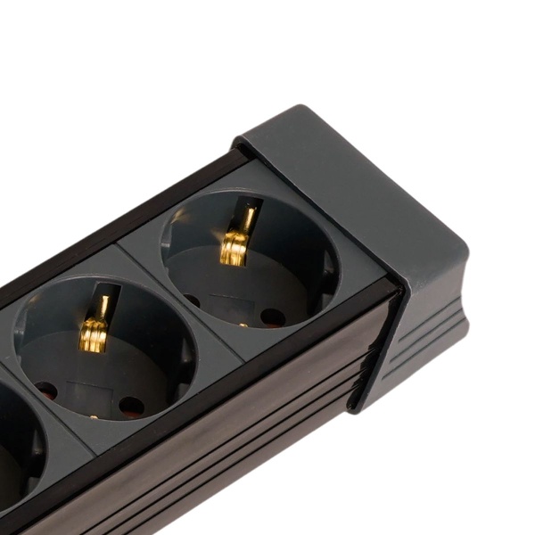 Сетевой фильтр 3-местный с/з Stekker 3x1мм2, 3 м, 250В, 16А Techno, HM22-31-03, черный 50154