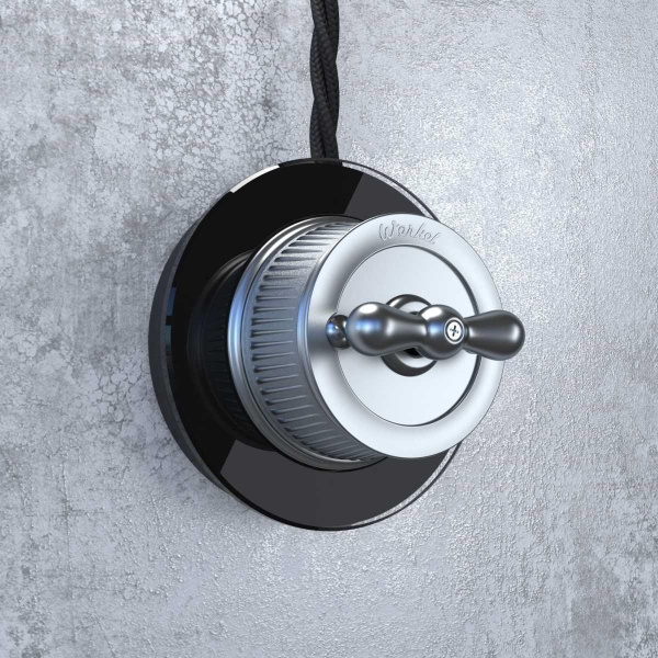 Переключатель Werkel одноклавишный Retro матовый хром WL19-01-03 4690389143397