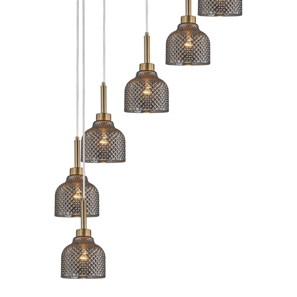 Подвесная люстра Indigo Caramella 11039/9P Smoke V000434