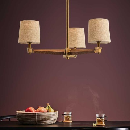 Подвесная люстра Imperium Loft Jorgenson D85 Beige/Dark Wood 102089-26