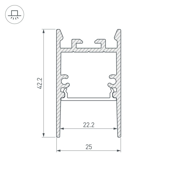 Профиль Arlight SL-Comfort-2542-2000 Black 046934