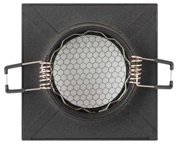 Светильник встраиваемый алюминиевый ЭРА KL110 BK под лампу MR16 GU5.3 черный матовый Б0061530