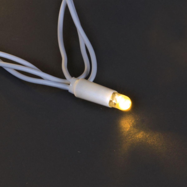 Уличная светодиодная гирлянда Sneha нить 230V теплый белый мерцающий A-047B WW/WT FLASH