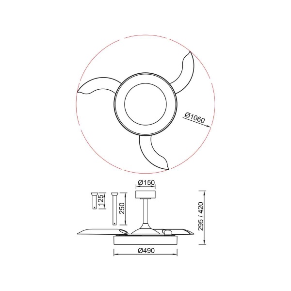 Люстра-вентилятор Mantra NISEKO FAN M 9063