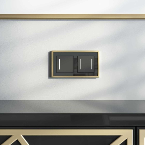 Сенсорный выключатель одноклавишный Werkel с подсветкой черный W4513008 4690389197918