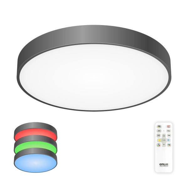 Потолочный светодиодный светильник с пультом ДУ Citilux Купер RGB Черный CL72495G1