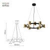 Подвесная люстра Rivoli Chloe 3153-309 Б0057929 Подвесная люстра Rivoli Chloe 3153-309 Б0057929
