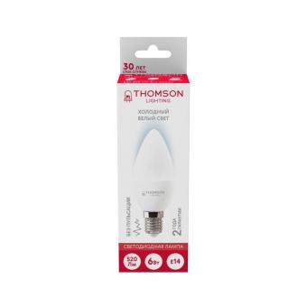Лампа светодиодная Thomson E14 6W 6500K свеча матовая TH-B2307