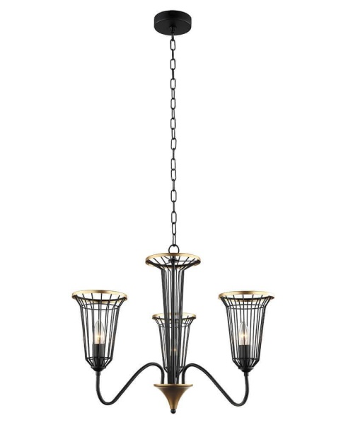 Подвесная люстра Lumien Hall Блис 4016/3P-BK-GD