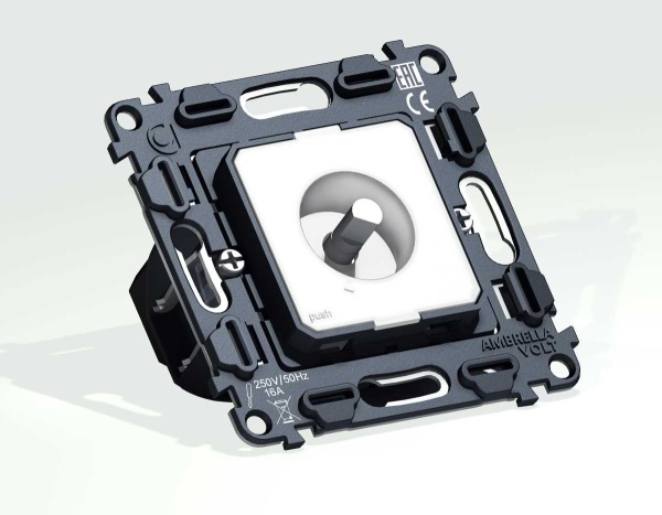 Механизм терморегулятора с датчиком для теплого пола с подсветкой Ambrella Volt 16A-250V QUANT (EXTRA CONTROL) VM1381