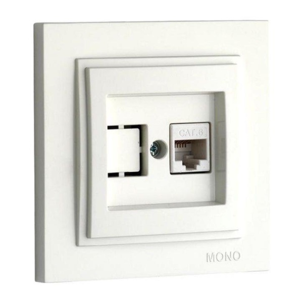 Розетка компьютерная RJ45 Mono Electric Despina 6 кат слоновая кость 102-010005-125 Розетка компьютерная RJ45 Mono Electric Despina 6 кат слоновая кость 102-010005-125