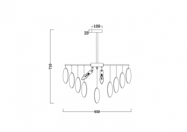 Подвесная люстра Freya Porto FR5104PL-06BS