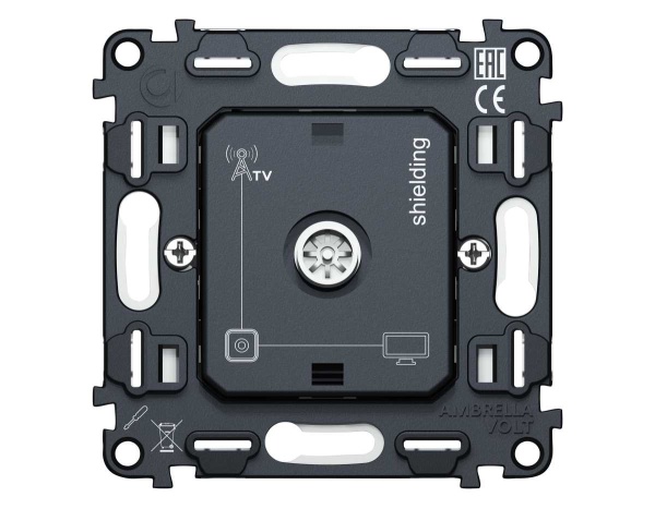 Механизм TV розетки оконечной экранированной Ambrella Volt VM199