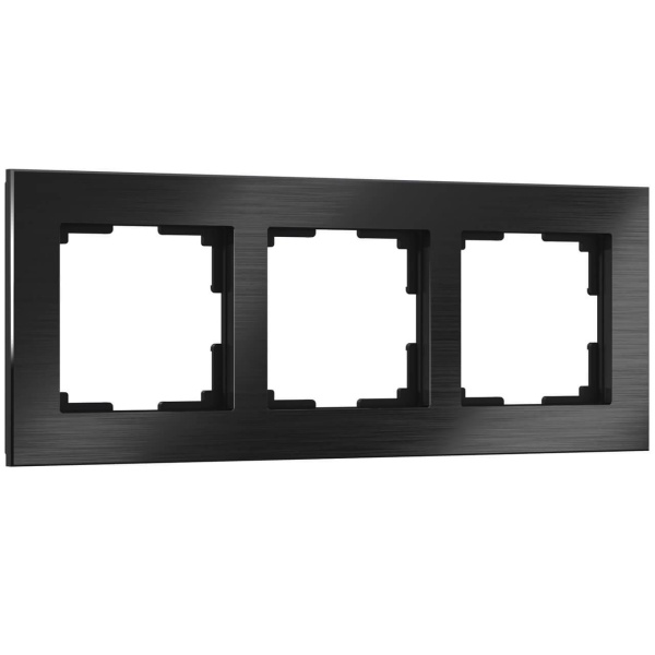 Рамка Werkel Aluminium на 3 поста черный алюминий W0031708 4690389158100 Рамка Werkel Aluminium на 3 поста черный алюминий W0031708 4690389158100