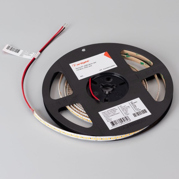 Светодиодная лента Arlight 10W/m 80Led/m 2835SMD теплый белый 5M RT-A280-8mm 24V Warm2700 045565