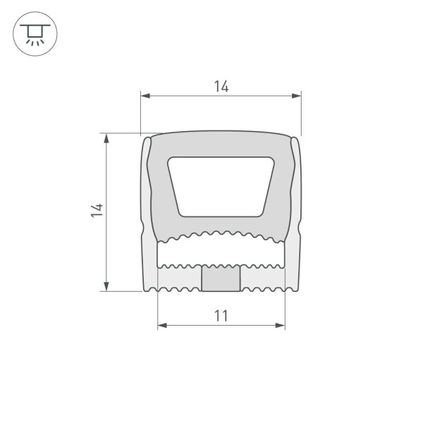 Профиль Arlight WPH-Flex-1414-Top-S11-20m White 041092