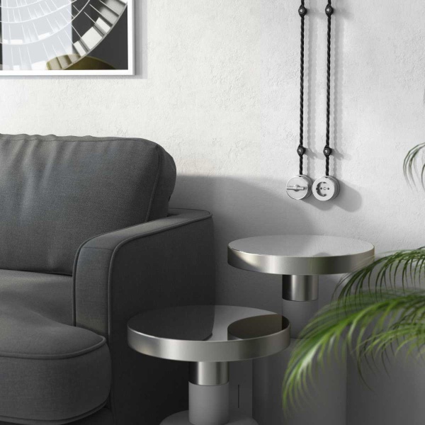 Переключатель-выключатель Werkel Vintage серебро матовый/хром W5812054 4690389174674