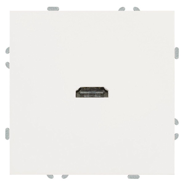 Розетка HDMI 2.0 Type A (механизм), STEKKER, серия Эмили, RST00-5118-01, белый фарфор, soft touch 50163