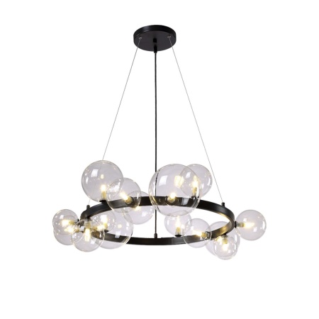 Подвесная люстра Crystal Lux Agata SP15 V2 Black/Transparente