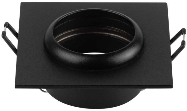 Светильник встраиваемый алюминиевый ЭРА KL110 BK под лампу MR16 GU5.3 черный матовый Б0061530
