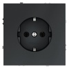 Розетка встраиваемая Voltum S70 с заземлением 16А, (графит) VLS040107