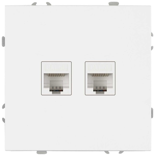 Розетка ЭРА Galaxy 15-3108-01 информационная двойная 2XRJ45 IP20 белый Б0070756