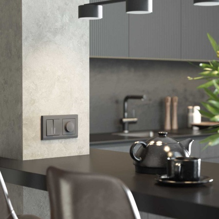 Рамка Werkel Stark на 2 поста графит W0021864 4690389194504