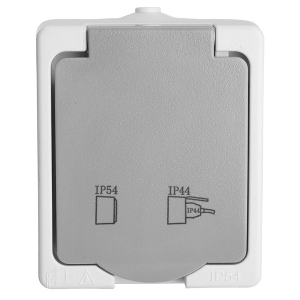 Розетка 1-местная с крышкой Stekker Велена PST16-21-54 49727