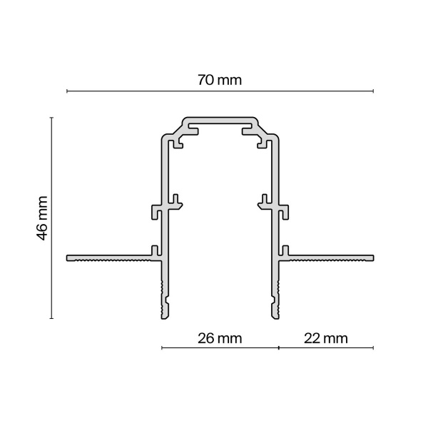 Шинопровод встраиваемый под ГКЛ Maytoni Technical Exility Busbur TRX034-421.12W
