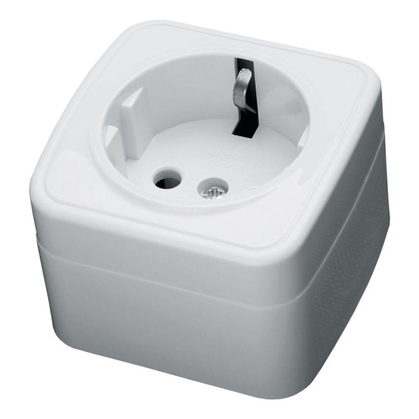 Розетка Stekker с/з 16A 250V белый PST1650120 39033