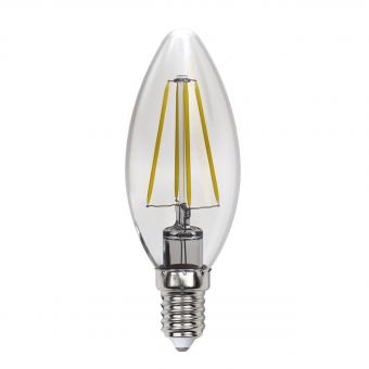 Лампа светодиодная филаментная (UL-00005899) Uniel E14 13W 3000K прозрачная LED-C35-13W/3000K/E14/CL PLS02WH