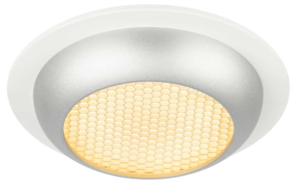 Светильник встраиваемый ЭРА KL111 WH/SL под лампу GX53 белый/серебро матовый Б0061539