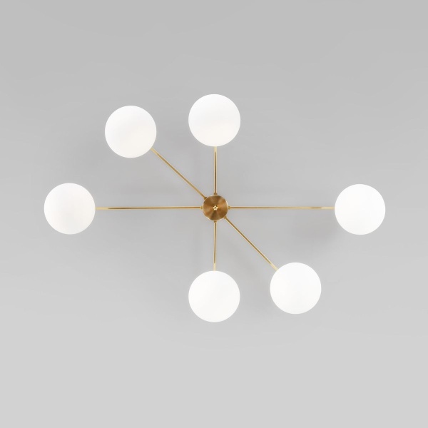 Потолочная люстра Eurosvet Opaline 70220/6 латунь Smart