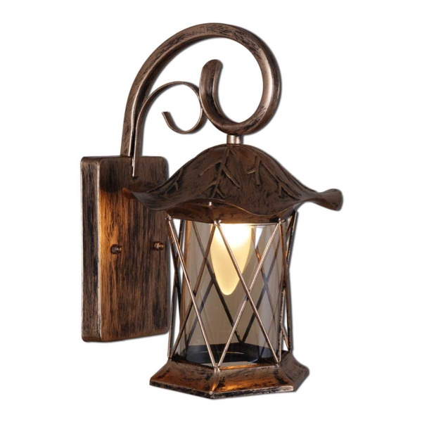 Уличный настенный светильник Reluce 08281-9.2-001U BKG RLOS