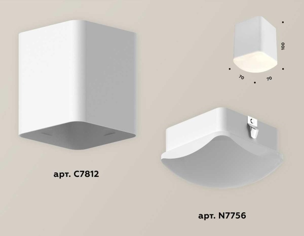 Комплект потолочного светильника Ambrella light Techno Spot XC (C7812, N7756) XS7812022