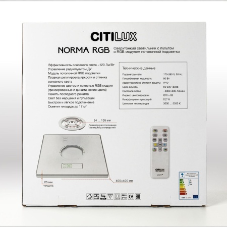 Потолочный светодиодный светильник Citilux Norma CL749K400