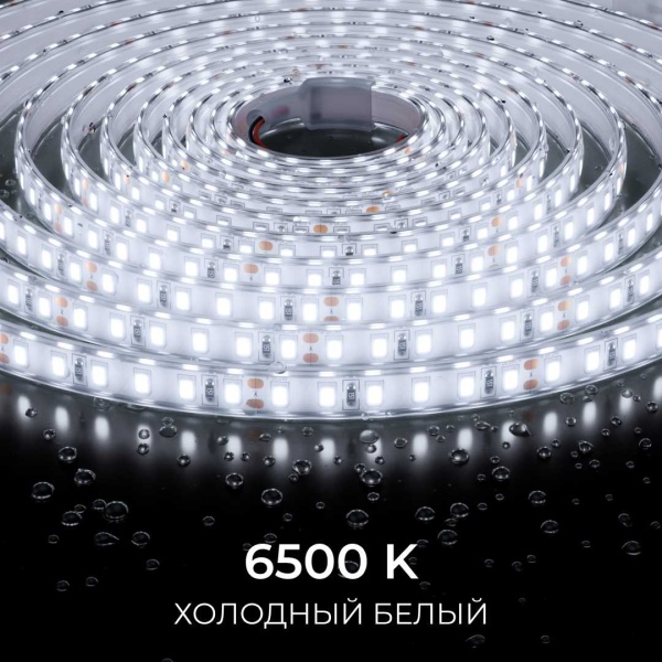 Светодиодная лента Apeyron 9,6W/m 120LED/m 2835SMD холодный белый 5M 00-443